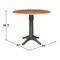 International Concepts Round Round 42 in. Top Dual Drop Leaf Counter Height Pedestal Dining Table in Hickory/Washed Coal K45-42DPT-27B-6B - alternate 8
